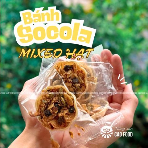Bánh Ngũ Cốc Vảy Mixed Socola Chips - Bánh Dinh Dưỡng Giòn Tan Nhà Làm, Ăn Vặt Ngon, Không Chất Bảo Quản