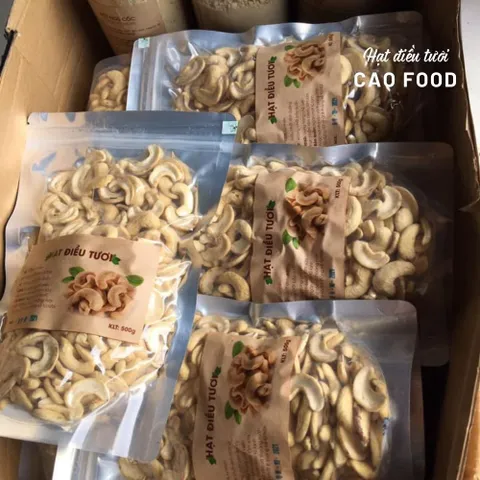 Hạt Điều Tươi Nguyên Hạt CAOFOOD 500g - Lý Tưởng Dùng Nấu Sữa Hạt, Cháo, Ngũ Cốc Dinh Dưỡng, Chất Lượng Cao, Trung Bình Phước