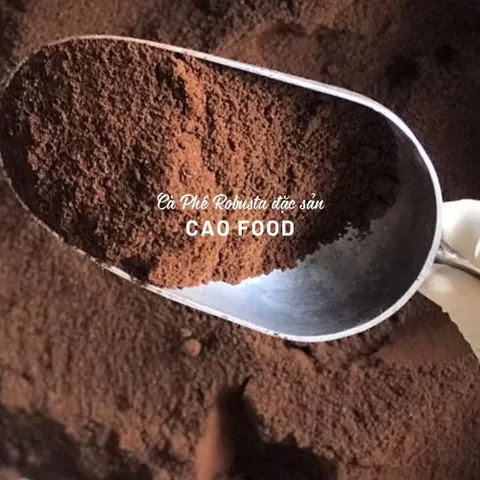 Cà phê Robusta Đaklak CAOFOOD 500g - Đặc sản chế biến ướt Tây Nguyên, hạt cà phê 100% chín, hương vị đậm đà, ngọt hậu tự nhiên
