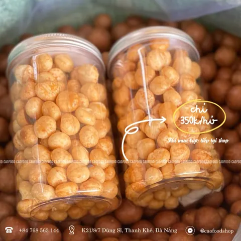 Hạt Macca Nướng Mật Ong CAOFOOD - Món Ăn Vặt Dinh Dưỡng Siêu Ngon, Giòn Rụm Ngọt Bùi, Quà Tặng Lý Tưởng cho Sức Khỏe