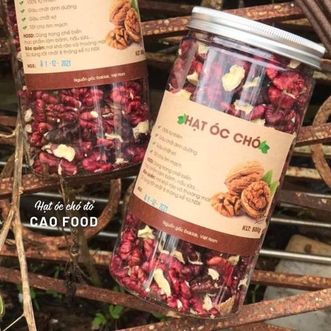 Hạt Óc Chó Đỏ CAOFOOD nhập khẩu Mỹ 500GR - Giàu Omega 3, Tốt Cho Mẹ Bầu và Phát Triển Trí Não Bé - 500g Hữu Cơ Tự Nhiên