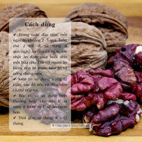 Hạt Óc Chó Đỏ CAOFOOD nhập khẩu Mỹ 500GR - Giàu Omega 3, Tốt Cho Mẹ Bầu và Phát Triển Trí Não Bé - 500g Hữu Cơ Tự Nhiên