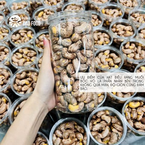 Hạt Điều Rang Muối 500g Bình Phước - Siêu Dinh Dưỡng, Nguyên Chất, Ngon Miệng, Thích Hợp Cho Chế Độ Ăn Kiêng Healthy-Keto