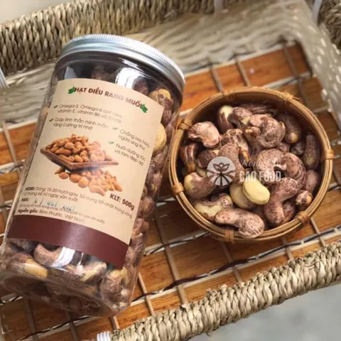 Hạt Điều Rang Muối 500g Bình Phước - Siêu Dinh Dưỡng, Nguyên Chất, Ngon Miệng, Thích Hợp Cho Chế Độ Ăn Kiêng Healthy-Keto