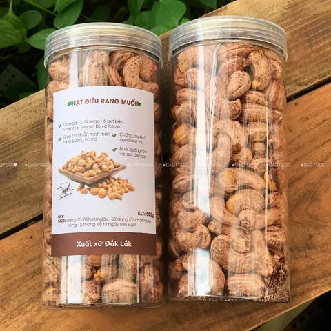 Hạt Điều Rang Muối 500g Bình Phước - Siêu Dinh Dưỡng, Nguyên Chất, Ngon Miệng, Thích Hợp Cho Chế Độ Ăn Kiêng Healthy-Keto
