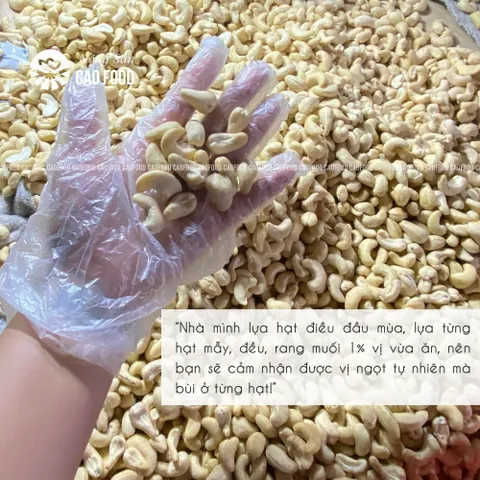 Hạt Điều Rang Muối CAOFOOD - Hạt Điều Bóc Vỏ Nguyên Chất, Ngọt Bùi, Dinh Dưỡng Tốt Cho Sức Khỏe, Ăn Kiêng Healthy Keto
