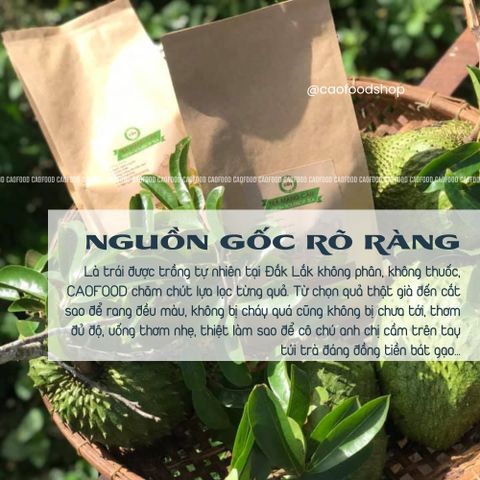 Trà Mãng Cầu Xiêm CAOFOOD 100% Tự Nhiên - Thảo Dược Hỗ Trợ Giấc Ngủ và Tăng Cường Sức Khỏe - Thơm Ngon, Dễ Uống, Trà Việt Nam