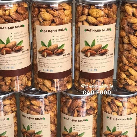 Hạt Hạnh Nhân Rang Bơ Vỏ Mỏng CAO Food - Nhập Khẩu Mỹ, Hạt Siêu Thơm Giòn, Dinhs Dưỡng, Lợi Cho Tim Mạch, Hũ 500 Gram
