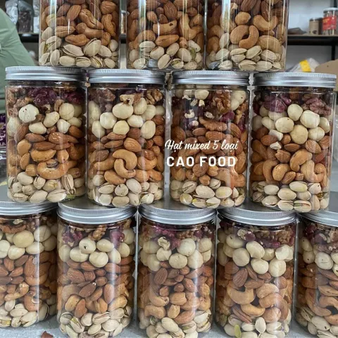 Hạt Thập Cẩm Dinh Dưỡng CAO Food 500g - Hỗn Hợp Hạt Macca, Hạnh Nhân, Óc Chó, Hạt Điều, Bí Xanh - Snack Giàu Dinh Dưỡng Tươi Ngon