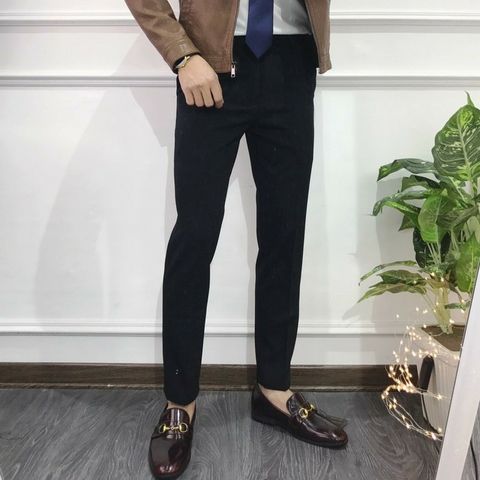 Quần Tây Nam Đen Chất Vải Tuyết Mưa - Ôm Body Co Giãn Dễ Phối Đồ Thời Trang Thanh Lịch