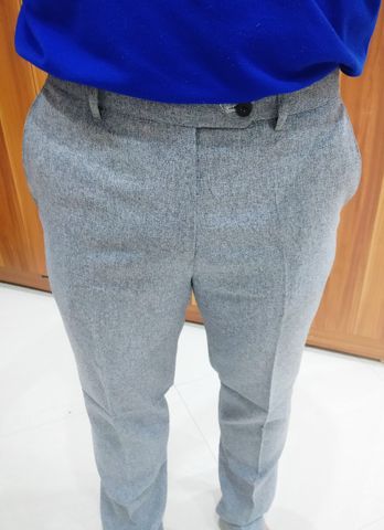 Quần Tây Nam Kiểu Hàn Quốc Dáng Ôm Trắng Tiêu - Chất Cotton Không Nhăn, Đẹp Sang Trọng, Thời Trang Công Sở & Dự Tiệc