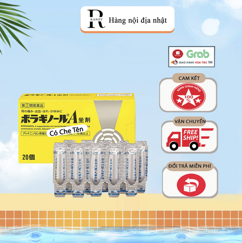 Viên Đặt Trĩ Chữ A Nhật Bản Borraginol - Hỗ Trợ Giảm Triệu Chứng Trĩ, Sản Phẩm Nội Địa Chất Lượng Cao 10 Viên