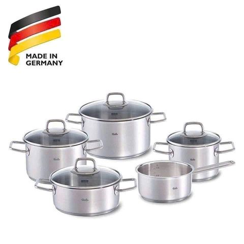 Bộ Nồi Inox Fissler Viseo 5 Món Đức - Chất Liệu Thép Không Gỉ 18/10, Đủ Kích Cỡ Cho Mọi Nhu Cầu Nấu Ăn