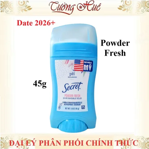 Lăn Sáp Khử Mùi Nữ Secret 45g-73g - Giá Cả Phải Chăng, Ngăn Mồ Hôi, Khử Mùi Từ Mỹ, Duy Trì Cảm Giác Khô Thoáng 24 Giờ