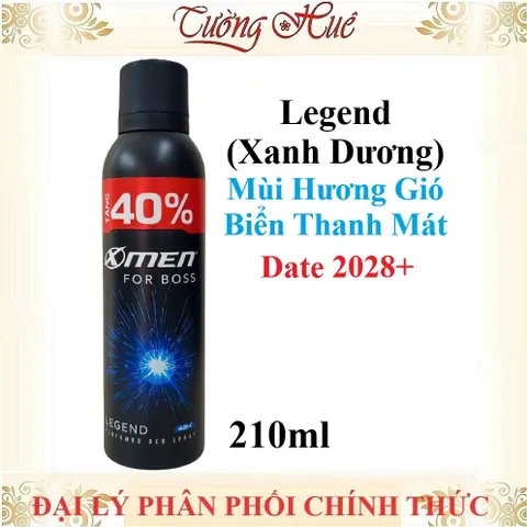 Xịt Khử Mùi Nam X-Men For Boss 210ml - Khử Mùi Hiệu Quả, Lựa Chọn Đa Dạng Hương Thơm Sang Trọng và Năng Động cho Phái Mạnh