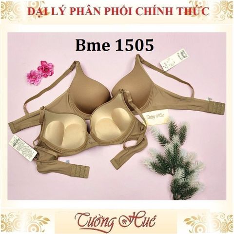 Áo Lót Nữ Wacoal Thái Lan BME ME 1505/1510 Có Gọng Trơn Nâng Ngực 4cm, Thiết Kế Thoải Mái - Màu Đen & Da Rám Nắng