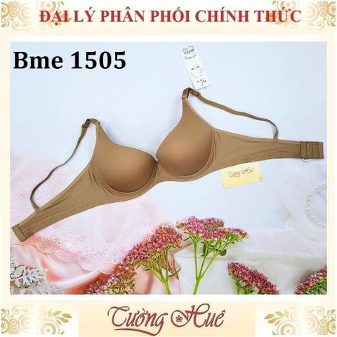 Áo Lót Nữ Wacoal Thái Lan BME ME 1505/1510 Có Gọng Trơn Nâng Ngực 4cm, Thiết Kế Thoải Mái - Màu Đen & Da Rám Nắng