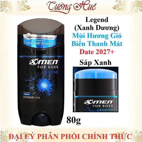 Lăn Sáp Khử Mùi Nam X-Men For Boss 70g - 80g, Hương Sang Trọng & Thoải Mái, Dành Cho Phái Mạnh, Khử Mùi Hiệu Quả, 4 Mùi Lựa Chọn