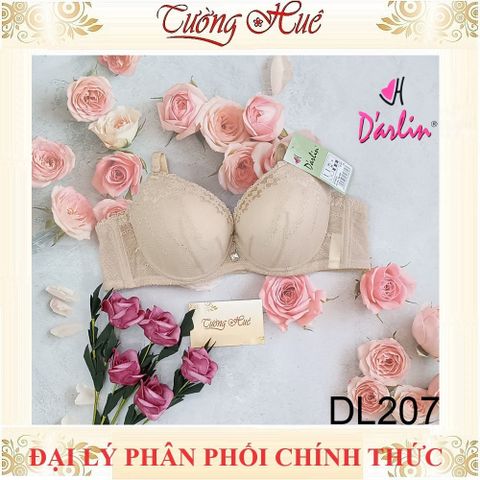 Áo lót nữ Darlin DL 207 mút dày 3cm nâng ngực phối ren sang trọng, chất liệu thun cotton thoáng mát, nhiều màu sắc và kích cỡ lựa chọn