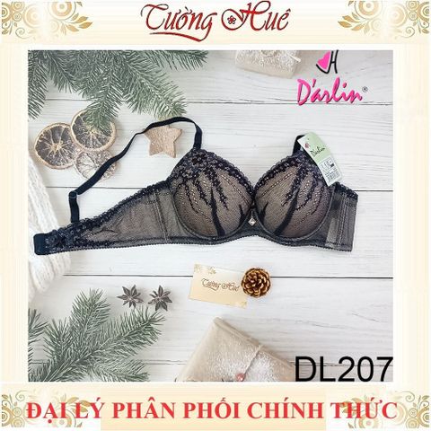 Áo lót nữ Darlin DL 207 mút dày 3cm nâng ngực phối ren sang trọng, chất liệu thun cotton thoáng mát, nhiều màu sắc và kích cỡ lựa chọn