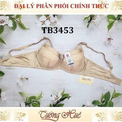 Áo Lót Nữ Thái Lan ONONO TB3453/OB8453 Có Gọng Mút Mỏng Trơn Phối Ren - Dáng Cup Xẻ 3/4 Sang Trọng và Nữ Tính