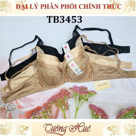 Áo Lót Nữ Thái Lan ONONO TB3453/OB8453 Có Gọng Mút Mỏng Trơn Phối Ren - Dáng Cup Xẻ 3/4 Sang Trọng và Nữ Tính