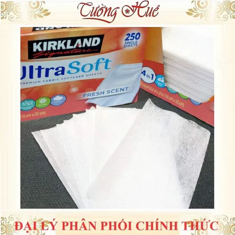Giấy Thơm Quần Áo Kirkland Signature Mỹ - 250 Tờ Dùng Cho Máy Sấy, Khử Mùi, Mang Hương Thơm Dễ Chịu Cho Quần Áo