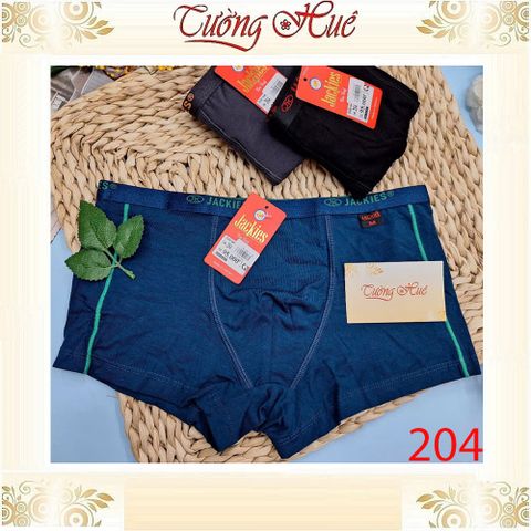 Quần Lót Nam Boxer JACKIES 204 Cotton Co Dãn Thoáng Mát - Thiết Kế Thời Trang Cho Đấng Mày Râu, Size M-3XL, Nhiều Màu Sắc