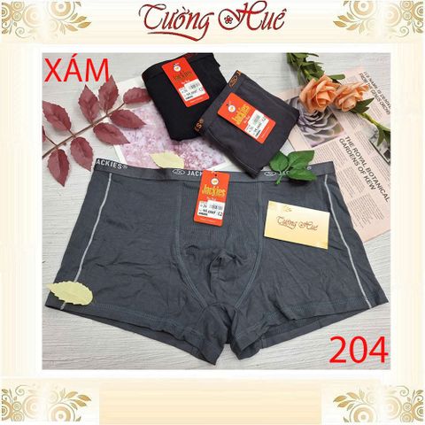 Quần Lót Nam Boxer JACKIES 204 Cotton Co Dãn Thoáng Mát - Thiết Kế Thời Trang Cho Đấng Mày Râu, Size M-3XL, Nhiều Màu Sắc