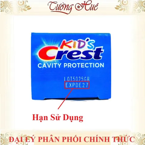 Kem Đánh Răng Cho Bé Crest Kid's Cavity Protection - 130g Hương Vị Trái Cây Tự Nhiên, An Toàn Cho Trẻ Từ 2 Tuổi Trở Lên