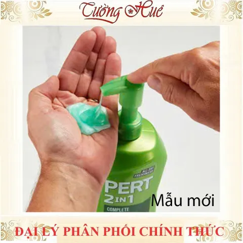 Gội Xả PERT 2in1 Complete Shampoo & Conditioner 1L - Sạch Rì rào, Thơm Mát Cho Nam, Giảm Thời Gian Chăm Sóc Tóc
