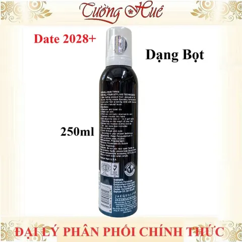 Mousse Tạo Kiểu Tóc Dạng Bọt Jacqualine 250ml - Sản Phẩm Chăm Sóc Tóc Nam Nữ, Giúp Giữ Nếp Tóc Hoàn Hảo, Dễ Dàng Tạo Kiểu