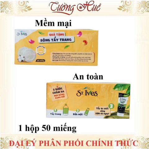 Bông Tẩy Trang Mềm Mại An Toàn 100% Tự Nhiên - Hộp 50 Miếng Chăm Sóc Da Mặt, Tẩy Trang Hiệu Quả từ Thổ Nhĩ Kỳ