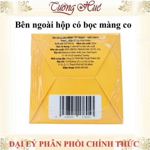 Bông Tẩy Trang Mềm Mại An Toàn 100% Tự Nhiên - Hộp 50 Miếng Chăm Sóc Da Mặt, Tẩy Trang Hiệu Quả từ Thổ Nhĩ Kỳ