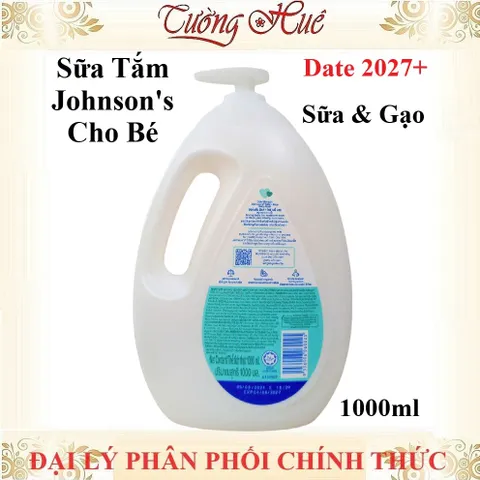 Sữa Tắm Johnson's Milk & Rice Baby Bath 1000ml - Dưỡng Da Mềm Mại & An Toàn Cho Bé - Sản Phẩm Chăm Sóc Da Chất Lượng Cao