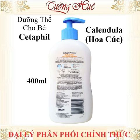 Dưỡng Thể Cho Bé Cetaphil Calendula 400ml - An Toàn, Dịu Nhẹ, Giữ Ẩm Da Mỏng Manh, Không Gây Kích Ứng, Chuyên Dụng Cho Da Nhạy Cảm