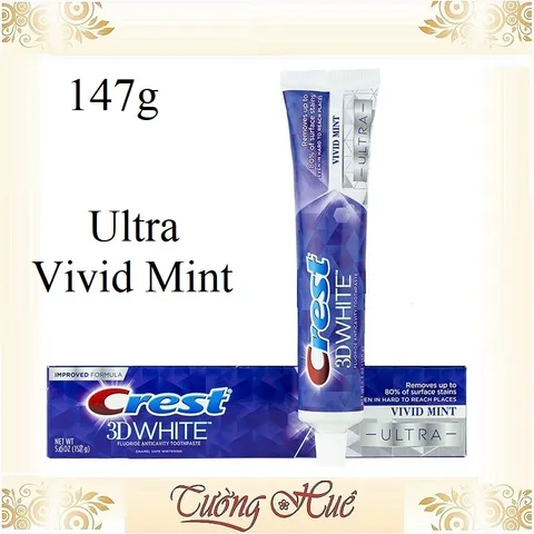 Kem Đánh Răng Crest 3D White Ultra Vivid Mint - 147g