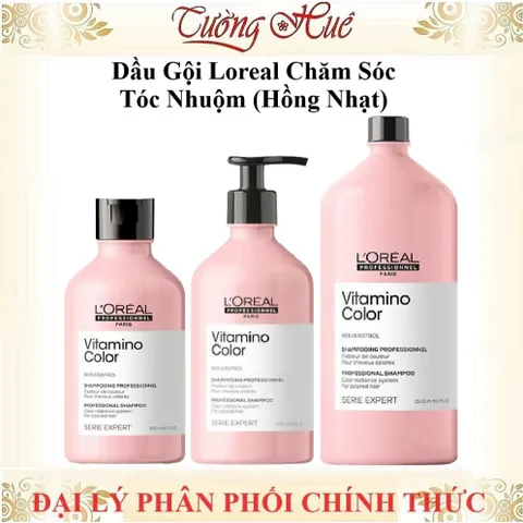 Dầu Gội Cho Tóc Nhuộm L'ORÉAL Serie Expert A-ox Vitamino Color - 1500ml - Hồng Nhạt