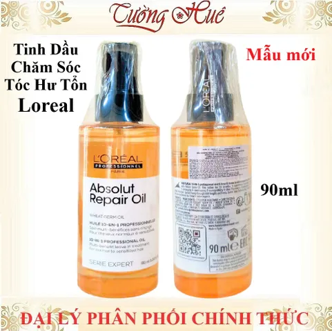 Tinh Dầu Chăm Sóc Tóc Hư Tổn Loreal Serie Expert Absolut Repair Oil 90ml - Vàng