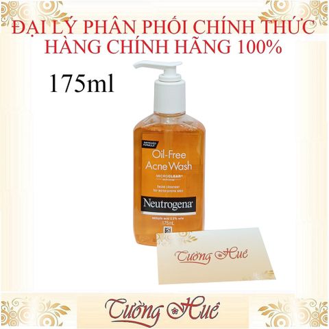 Sữa Rửa Mặt Neutrogena Oil - Free Acne Wash MicroClear - 175ml