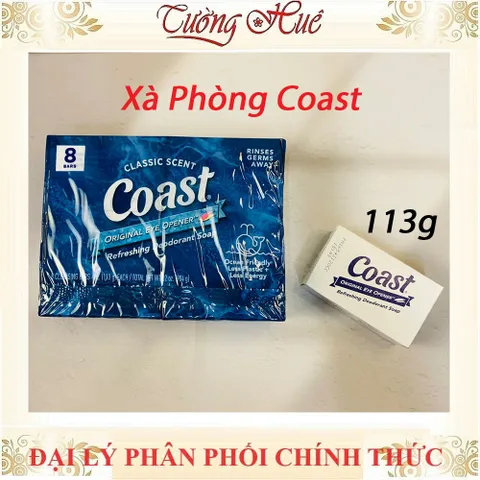 Thùng Xà Phòng Cục Coast Classic Scent 8 Cục - Xà Phòng Tiện Dụng, Khử Mùi, Dùng Siêu Tiết Kiệm, Xuất Xứ Mỹ