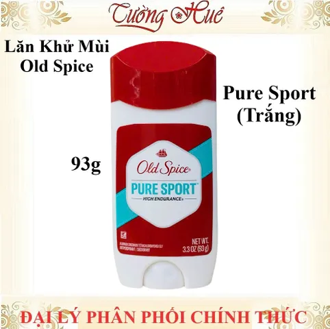Lăn Khử Mùi Nam Old Spice Pure Sport 93g - Hương Nam Tính Mạnh Mẽ, Ngăn Mồ Hôi Suốt 24 Giờ, Thoải Mái, Dễ Chịu