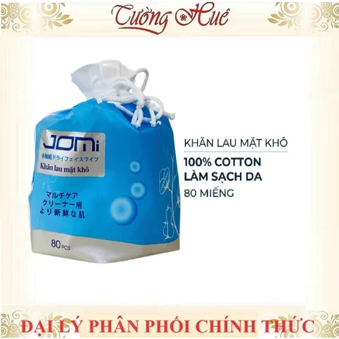 Khăn Lau Mặt Khô Jomi 80 Tờ - Bông Tẩy Trang Nhật Bản 15cm x 20cm - Sản Phẩm Đa Năng Dành Cho Da Nhạy Cảm