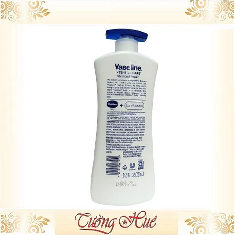 Sữa dưỡng thể Vaseline Intensive Care Advanced Repair 725ml - Dưỡng ẩm phục hồi da khô, thẩm thấu nhanh, không nhờn rít
