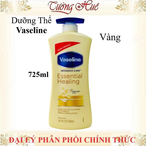 Dưỡng Thể Vaseline Essential Healing 725ml - Phục Hồi Da Khô, Dưỡng Ẩm Chuyên Sâu, Thẩm Thấu Nhanh, An Toàn Cho Da