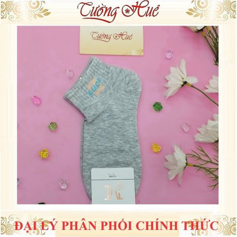 Vớ Cổ Ngắn Meiming Thêu Chữ Luck Nhiều Màu - Tất Thoáng Khí, Co Giãn Tốt, Thời Trang Cho Nam, Size Free