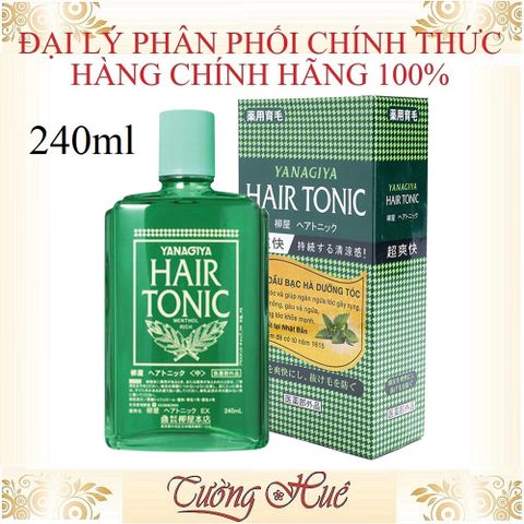 Tinh Dầu Dưỡng Tóc Hương Bạc Hà YANAGIYA - Tonic Mọc Tóc Trị Gãy Rụng, Giúp Tóc Dày Đẹp, 240ml Nhật Bản