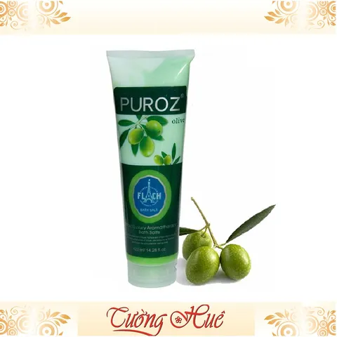 Muối Tắm PUROZ Olive Tẩy Thâm Đen - 420ml.