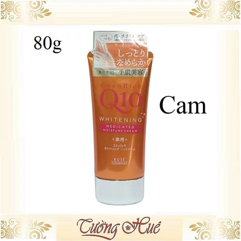Kem Dưỡng Da Tay Số 1 Nhật Bản Kosé CoenRich Q10 WHITENING Medicated - Cam - 80g