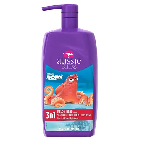 Tắm Gội Xả 3 In 1 Cho Bé AUSSIE KIDS Melon Head - 865ml - Bạch Tuộc.